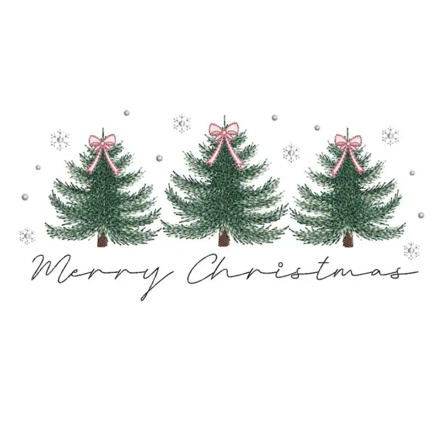 christmas tree embroidery design