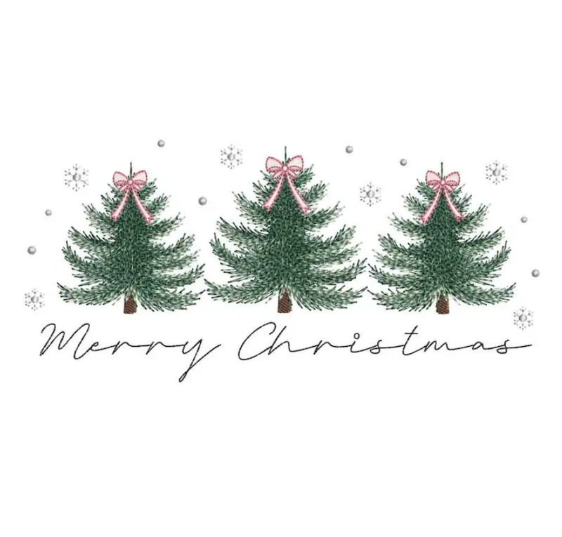 christmas tree embroidery design
