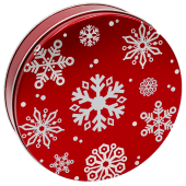 3 lb Red with Snowflake Tins