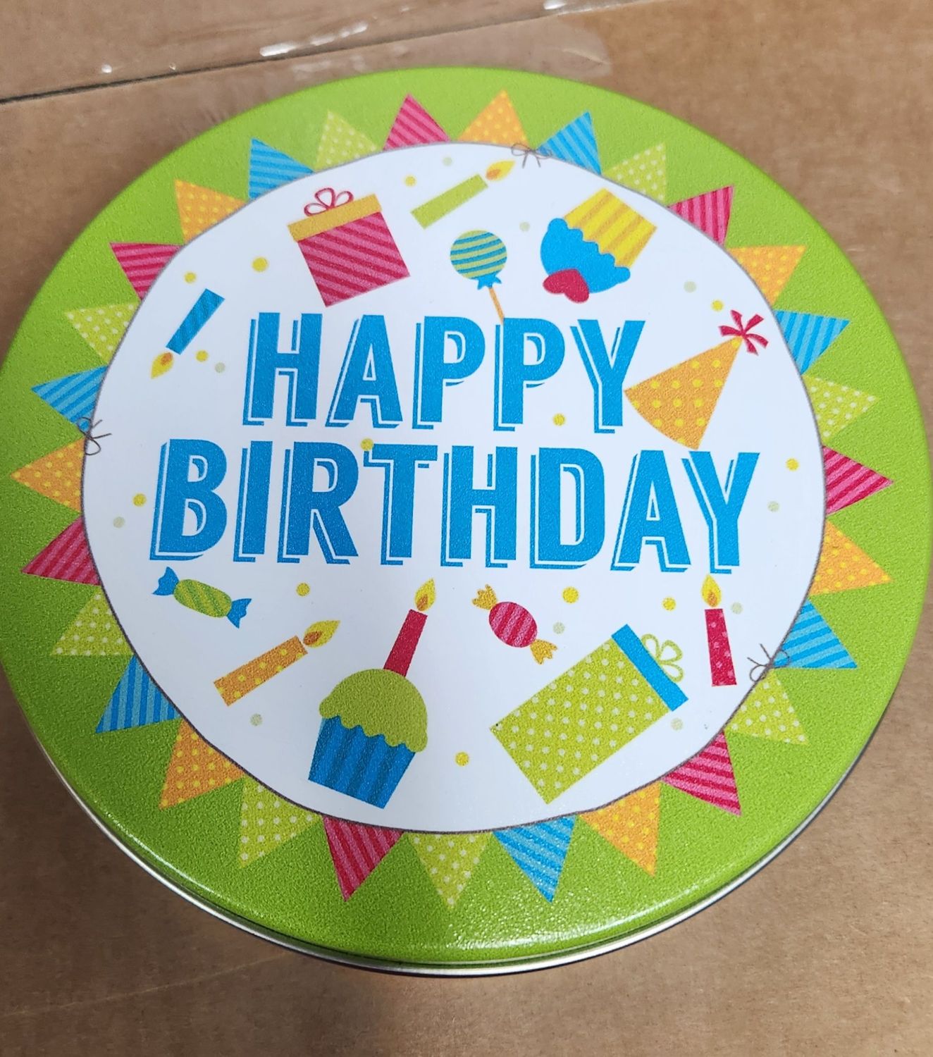 2 lb Happy Birthday Tin