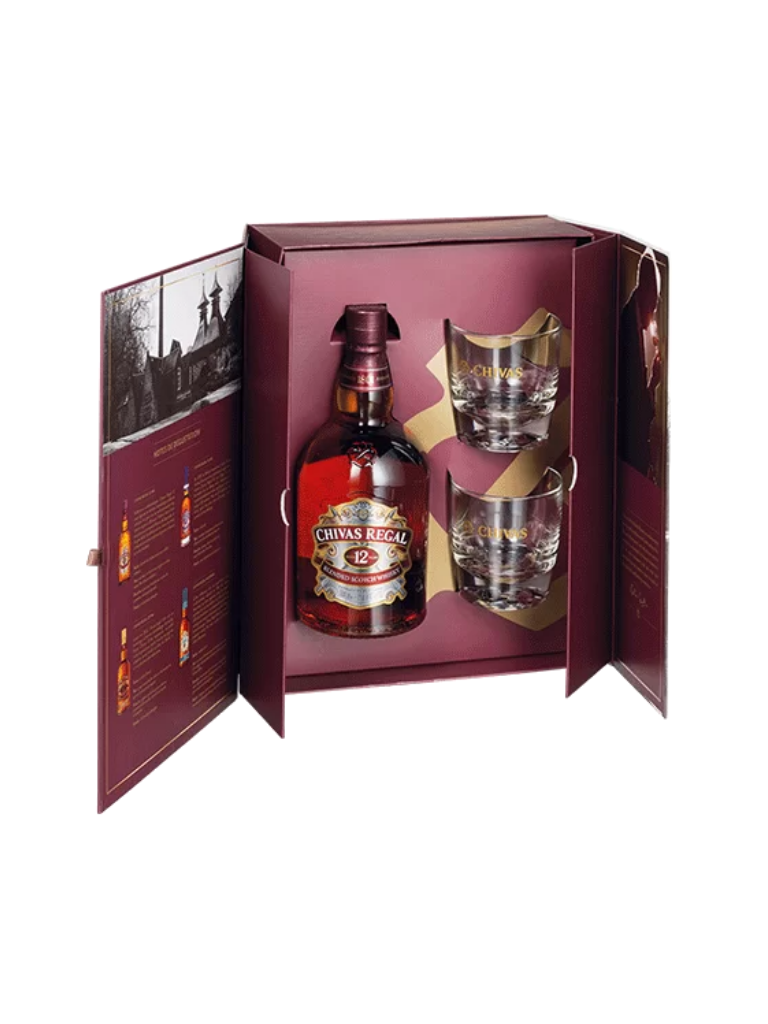 Whisky - Chivas 12ans - Coffret 1 Bouteille + 2 Verres - 70 Cl - 40°
Ecosse