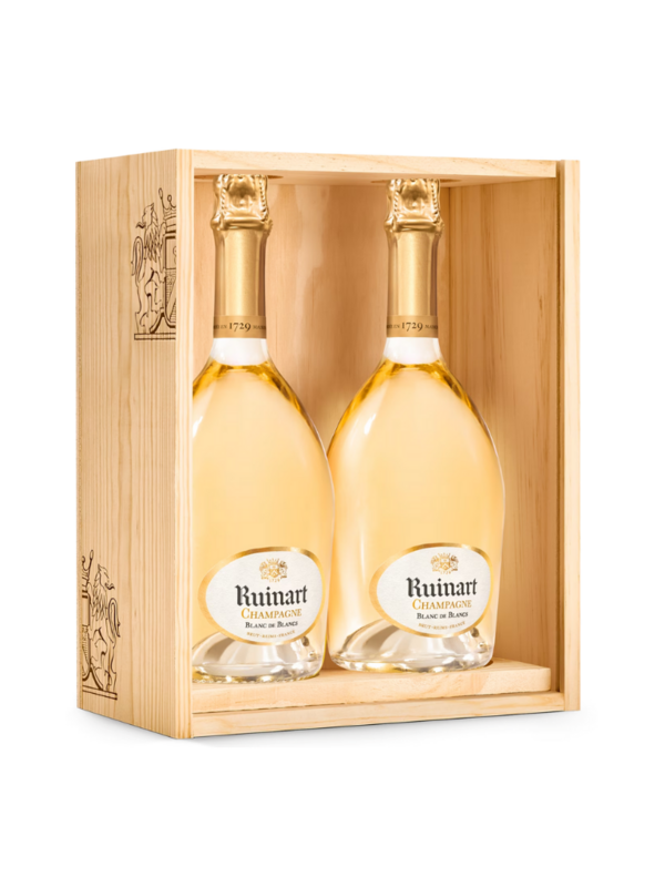 Ruinart - Duo de 2 Bouteilles Blanc de Blancs - Coffret Bois - 75 Cl