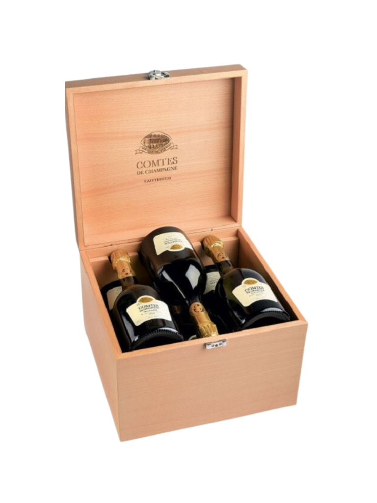 Taittinger - 6 Bouteilles Comtes de Champagne Blanc de Blancs 2007  Caisse Bois - 75 Cl Click and Collect uniquement