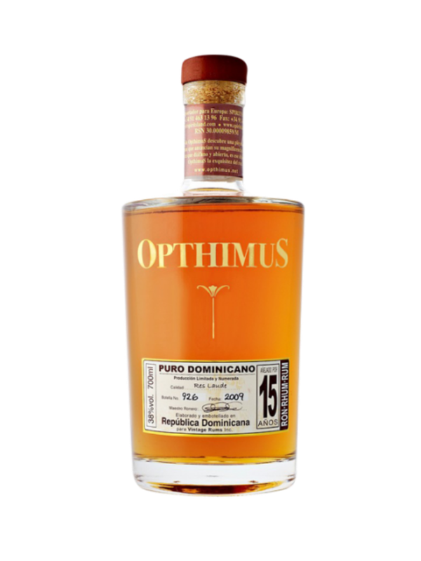 Rhum - Opthimus 15 ans - 70 Cl - 38°- Cuba