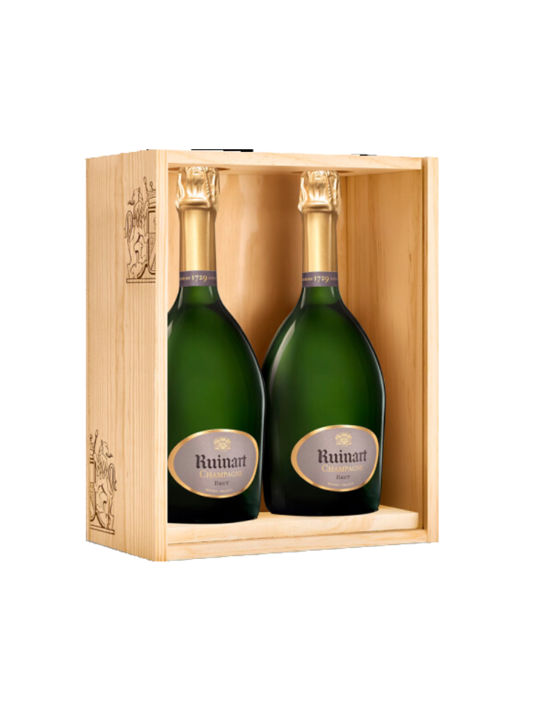 Ruinart - Duo de 2 Bouteilles R de Ruinart - Coffret Bois - 75 Cl