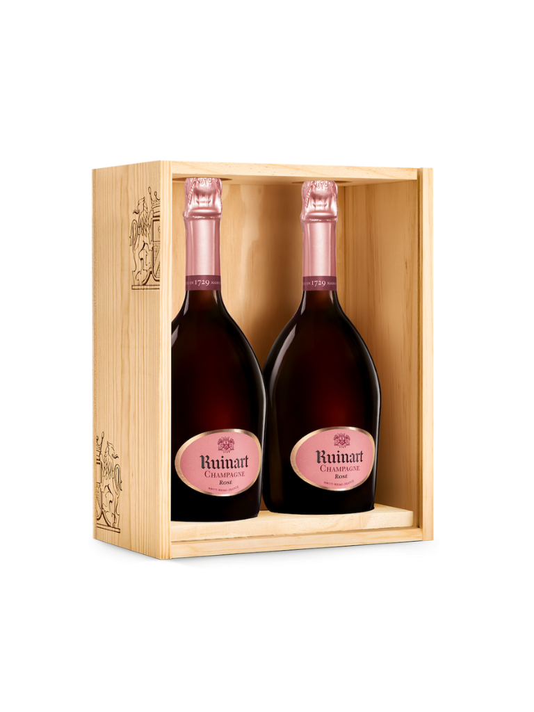 Ruinart - Duo de 2 Bouteilles Rosé - Coffret Bois - 75 Cl