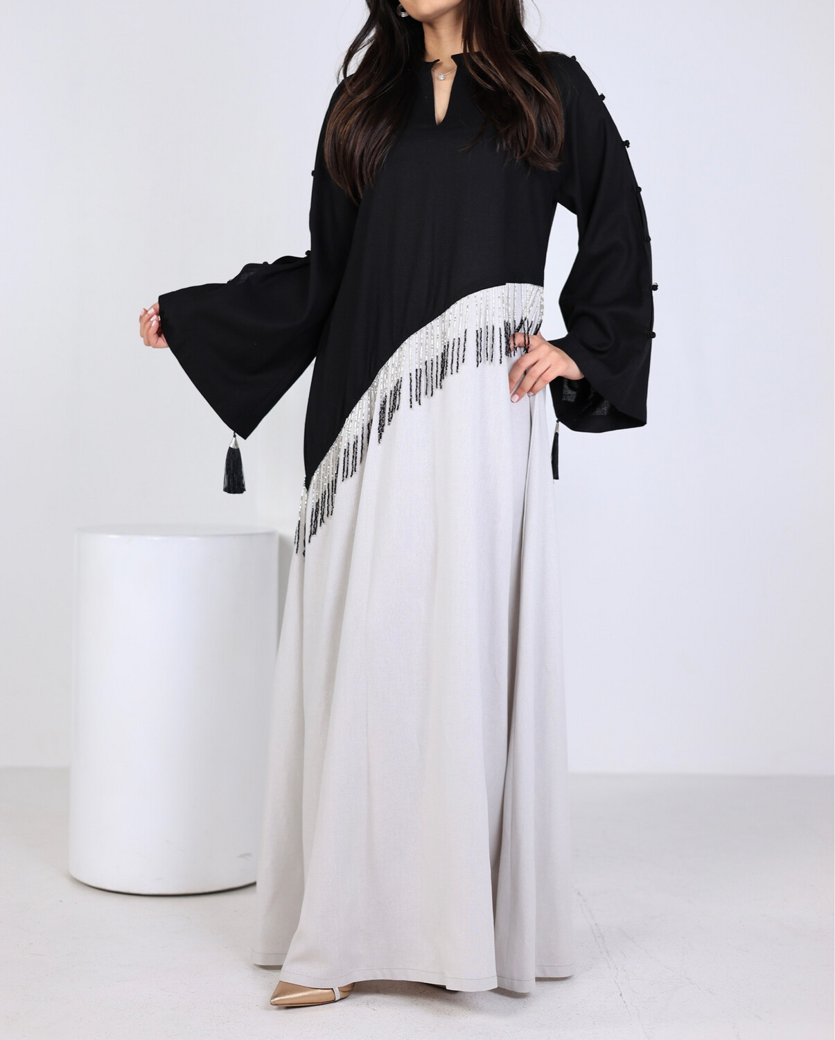 BlackxGrey Kaftan With Hadab