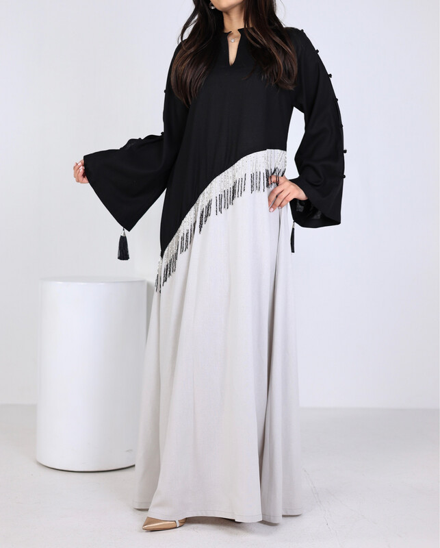 BlackxGrey Kaftan With Hadab