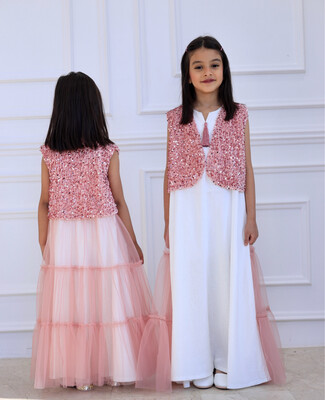 Dusty Pink Glitter kaftan