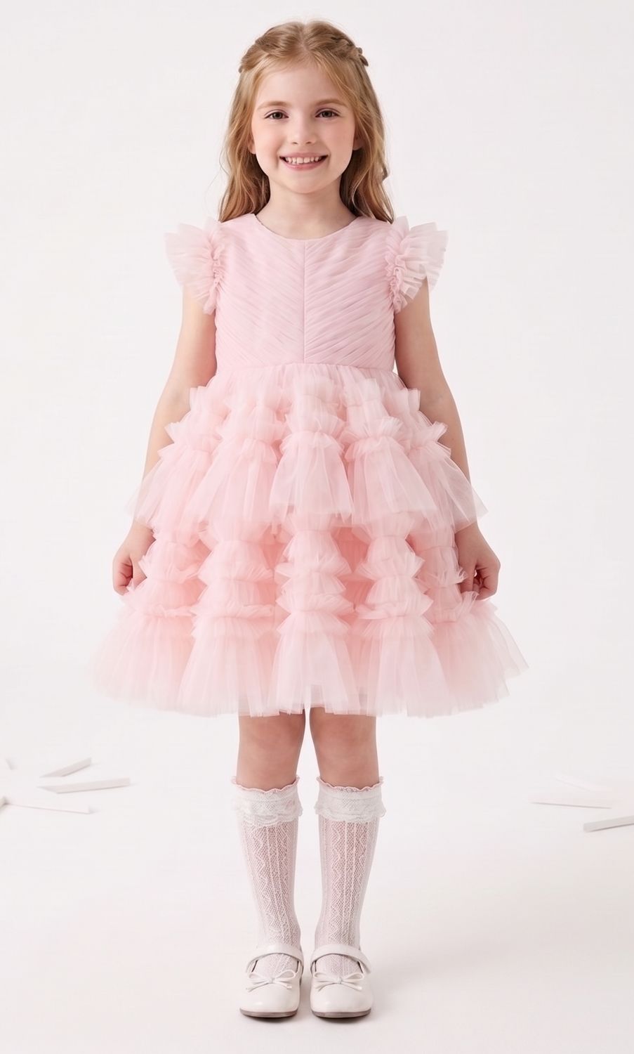 EID Dress in baby pink