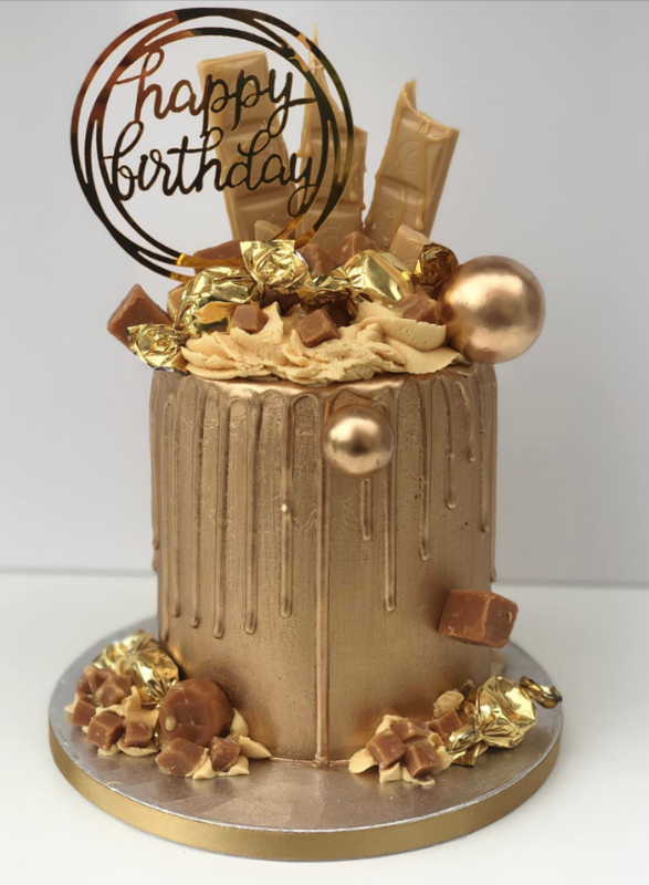6" extra deep gold cake
