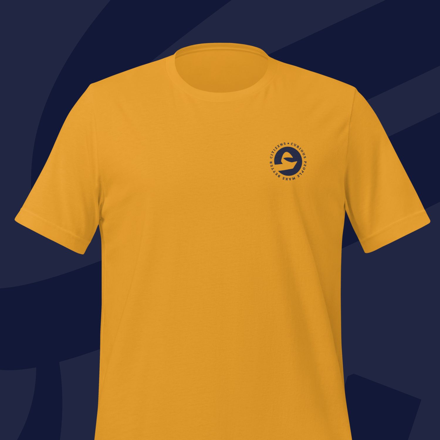 Curious Communities Tee – Mustard