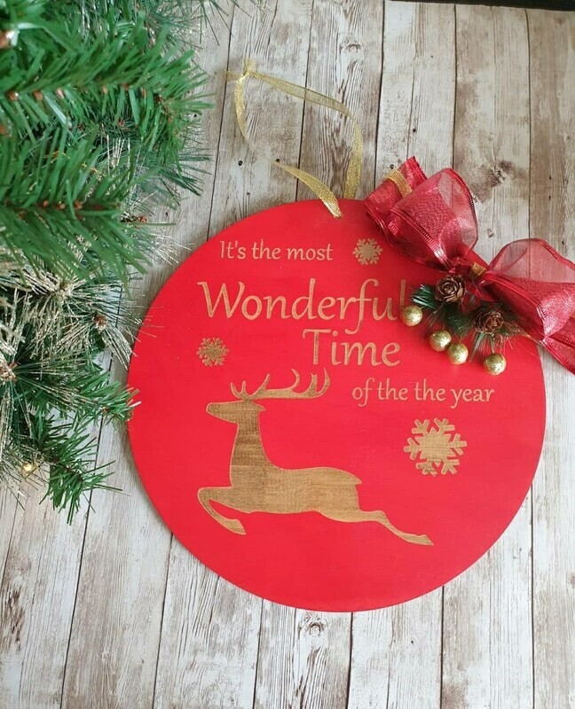 Its the most wonderful time of the year large hanging bauble