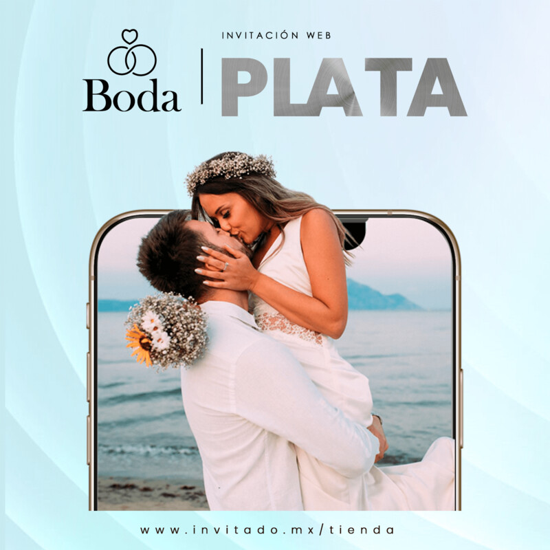 Invitación Boda Plata