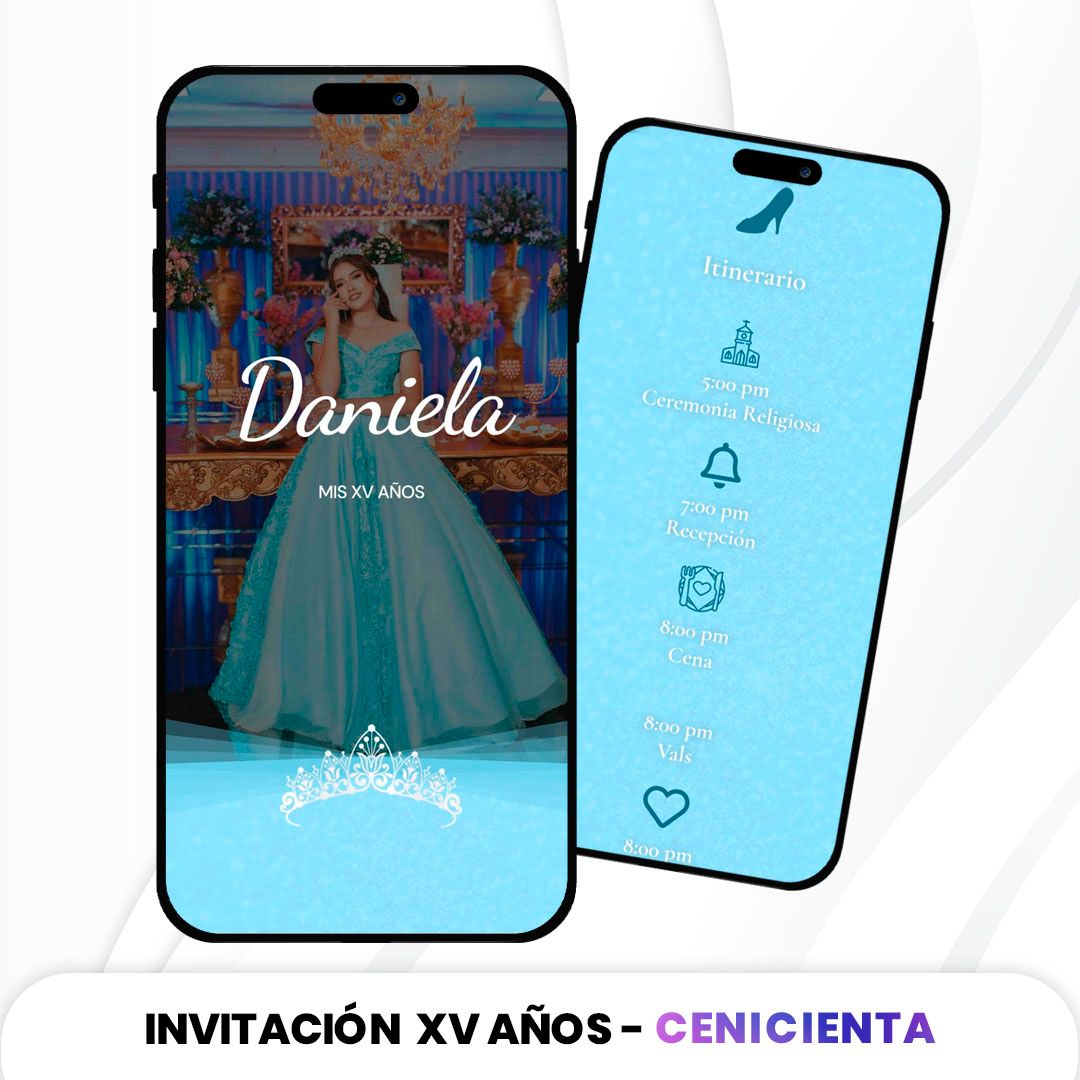 Invitación XV Años - Cenicienta