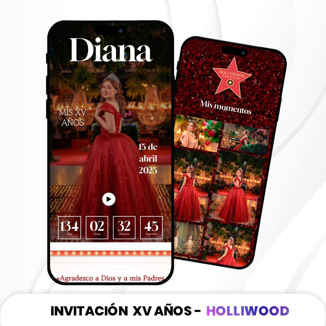 Invitación XV Años - Holliwood