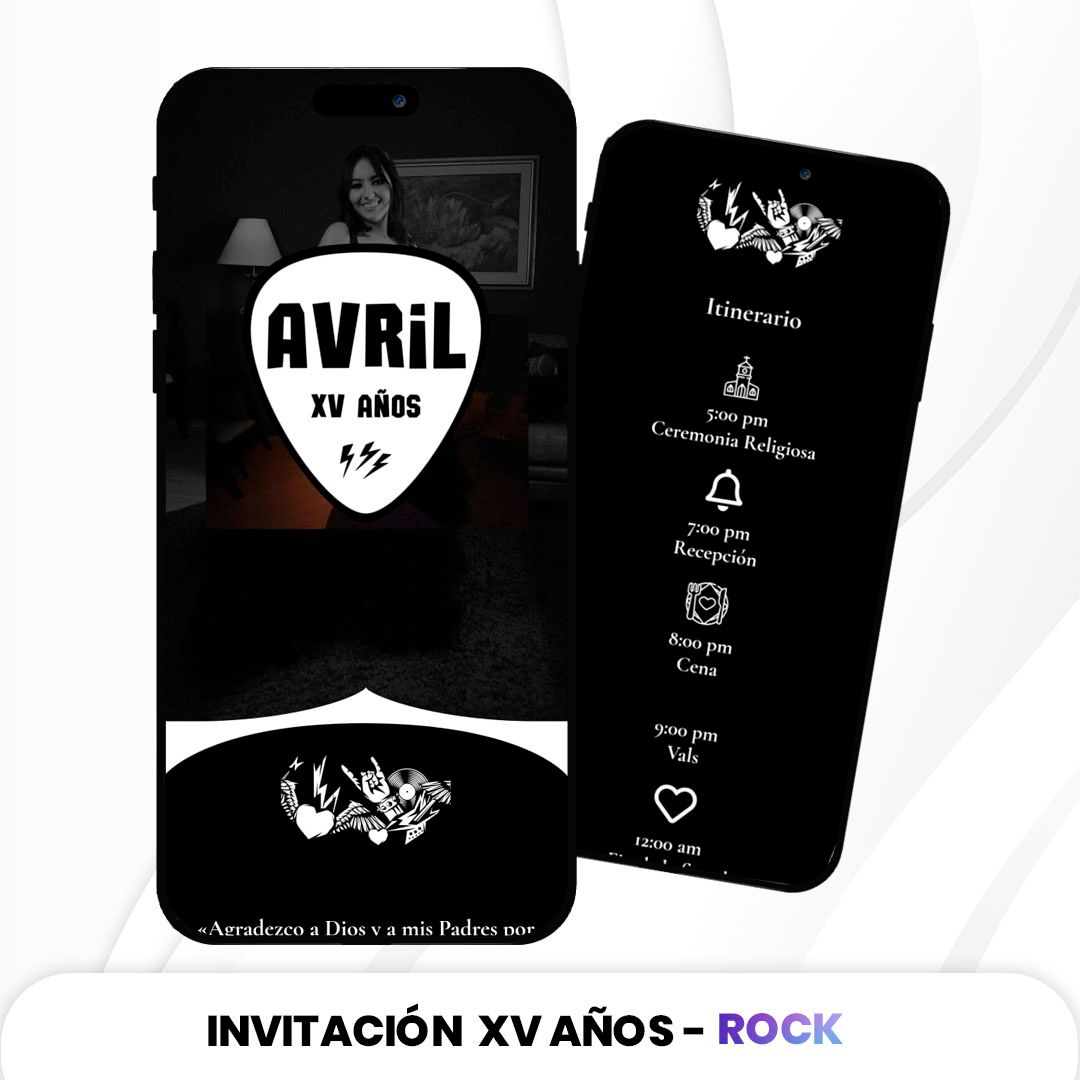 Invitación XV Años - Rock