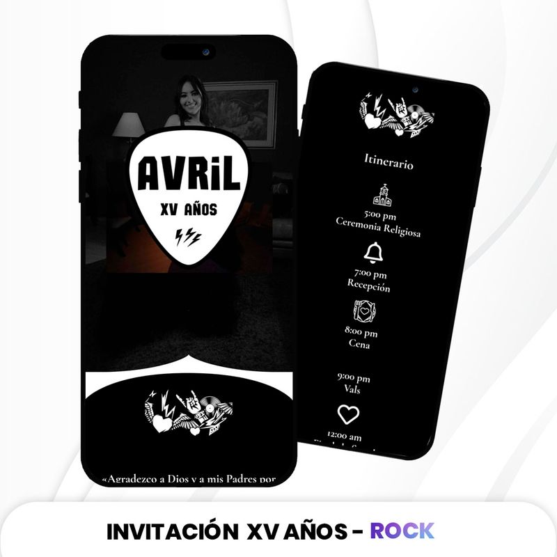 Invitación XV Años - Rock