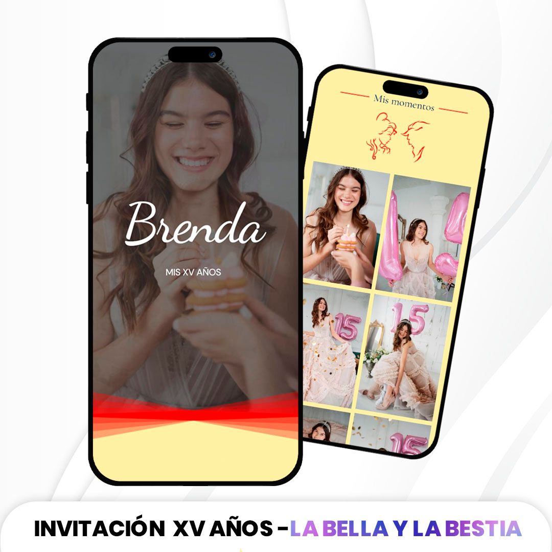 Invitación XV Años - Bella y la Bestia