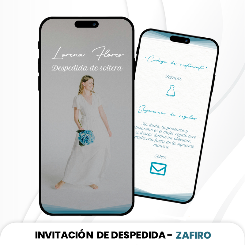 Invitación Despedida de Soltera - Zafiro