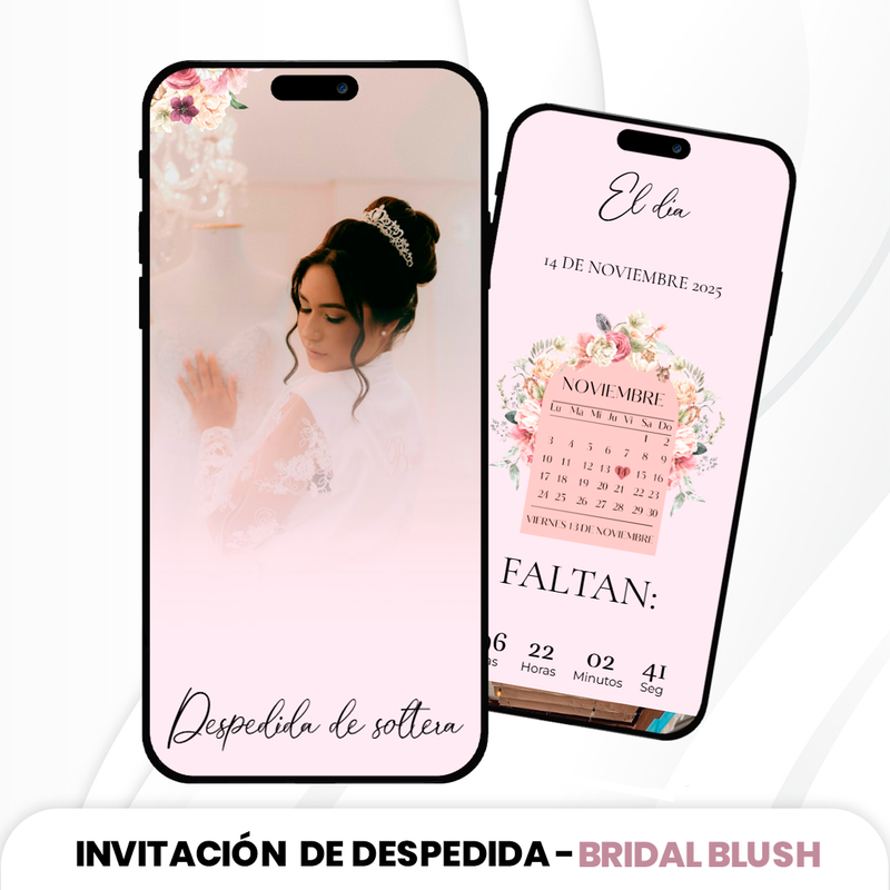 Invitación Despedida de Soltera - Bridal Blush