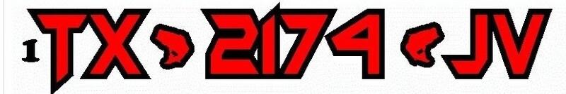 Boat Registration Numbers Set Font 1