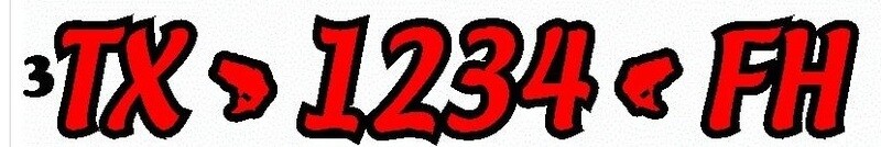 Boat Registration Numbers Set Font 3