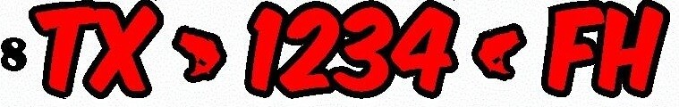 Boat Registration Numbers Set Font 8