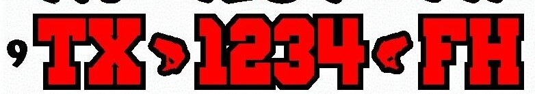 Boat Registration Numbers Set Font 9