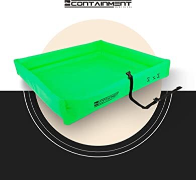 2nd Containment Folding Duck Pond - Portable Spill Containment Berm - 18 oz PVC - Lime Green