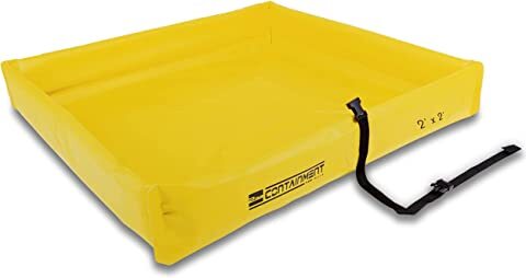 2nd Containment Folding Duck Pond - Portable Spill Containment Berm -  Yellow PVC