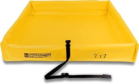 2nd Containment Folding Duck Pond - Portable Spill Containment Berm -  Yellow PVC
