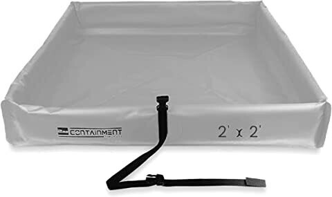 2nd Containment Folding Duck Pond - Portable Spill Containment Berm - Grey PVC 18oz 2nd Containment Folding Duck Pond - Portable Spill Containment Berm - Grey PVC 18oz, Size: 2' x 2'