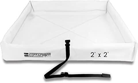 2nd Containment Folding Duck Pond - Portable Spill Containment Berm - 18 oz PVC - White