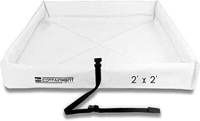 2nd Containment Folding Duck Pond - Portable Spill Containment Berm - 18 oz PVC - White 2nd Containment Folding Duck Pond - Portable Spill Containment Berm - 18 oz PVC - White