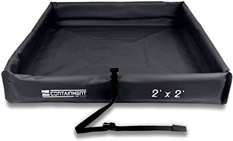 2nd Containment Berm - 18 oz PVC - Black 2nd Containment Berm - 18 oz PVC - Black, Size: 2' x 2'
