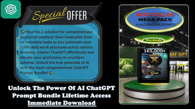 AI ART &amp; CHATGPT PROMPS MEGA PACK WITH OVER 165,000+ PROMPTS! 🚀