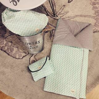 Fußsack und Decke Mintgrün