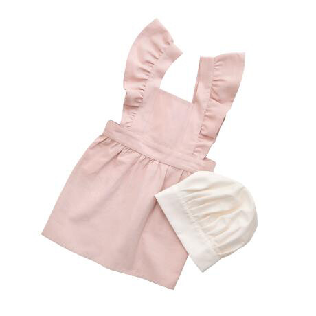 Sebra Kinderschürze und Kochmütze dusty