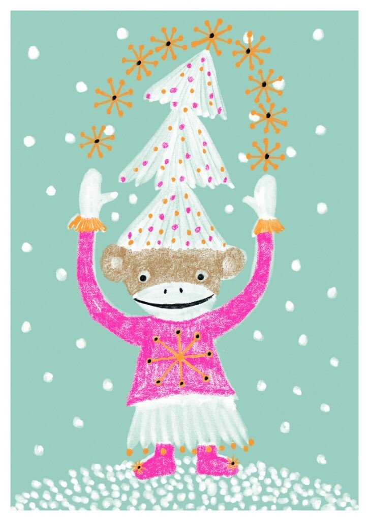 Winter x-mas Affe