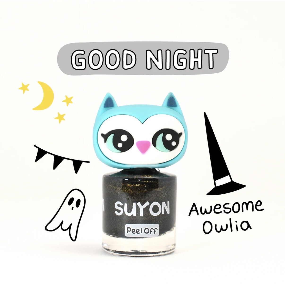 Suyon Nagellack Glitter Black