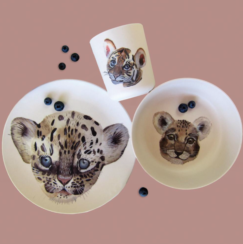 Bambus 3er Set Leopard &amp; Freunde