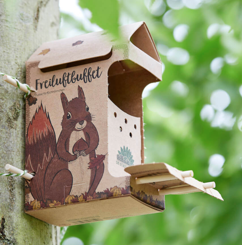 Freiluftbuffet Eichhörnchen