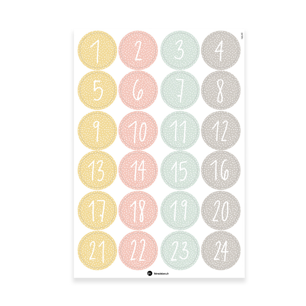 Stickerbogen Adventskalender