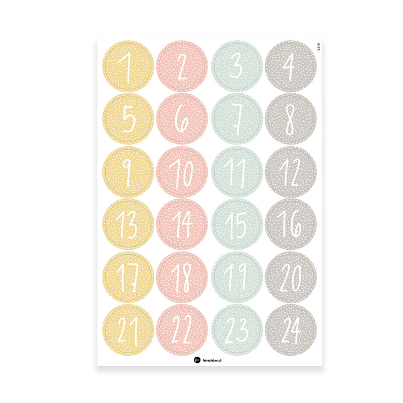 Stickerbogen Adventskalender