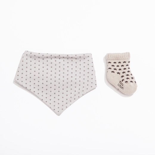 Newborn Socken Sterne Grau