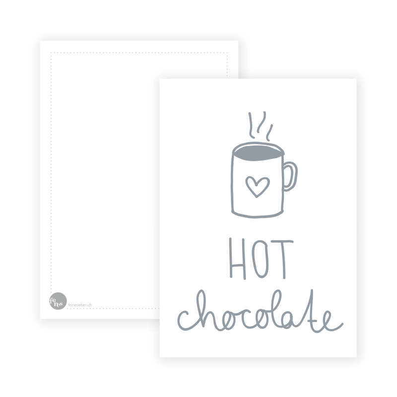 Postkarte hot chocolate