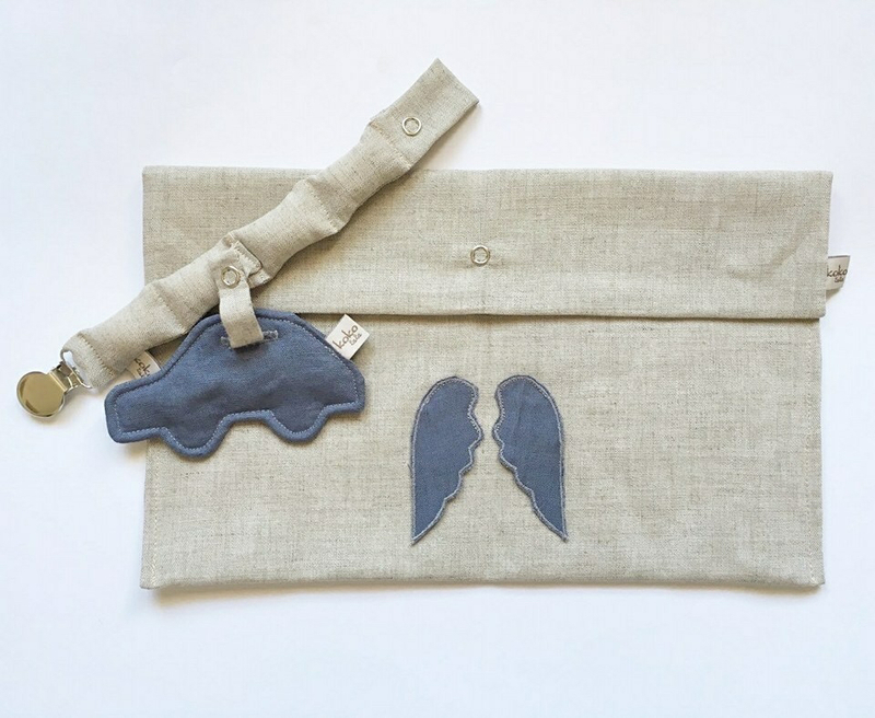 Windelbag Leinen blau