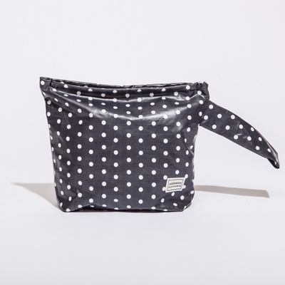 Necessaire Antracyt gepunktet