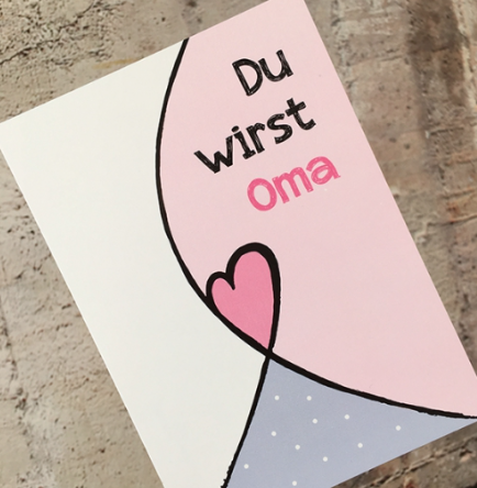 Postkarte &quot;Du wirst Oma&quot;